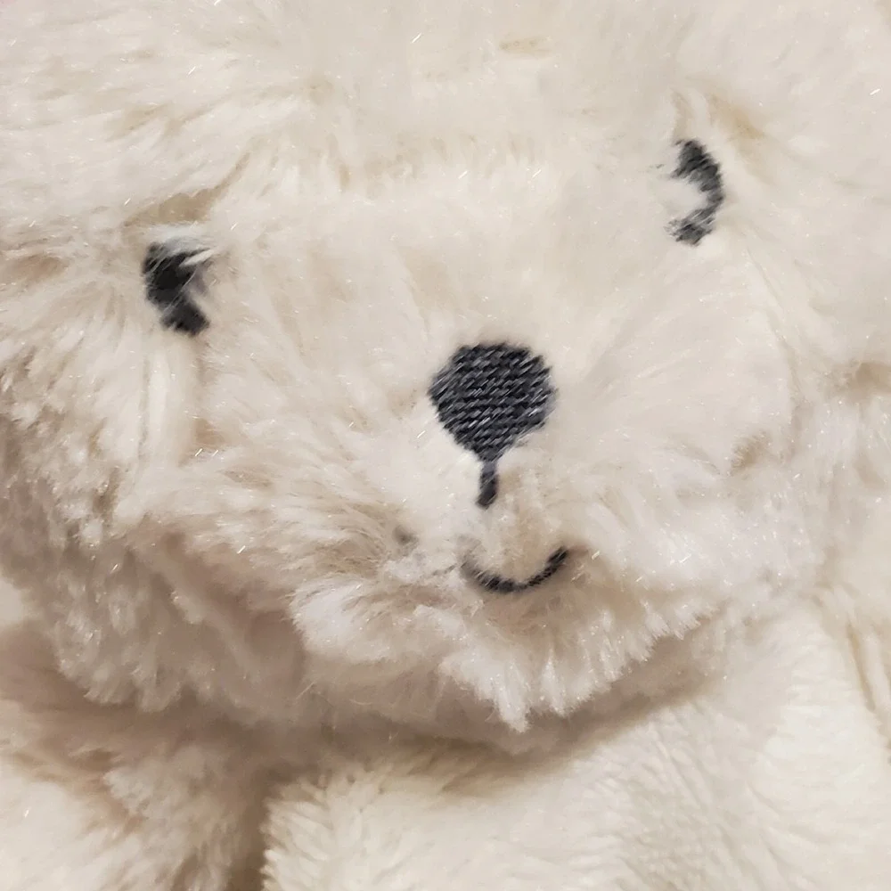 Baby Gear Lovey White Bear Pink Bow‎ Girls Fleece Baby Security Blanket  Plush